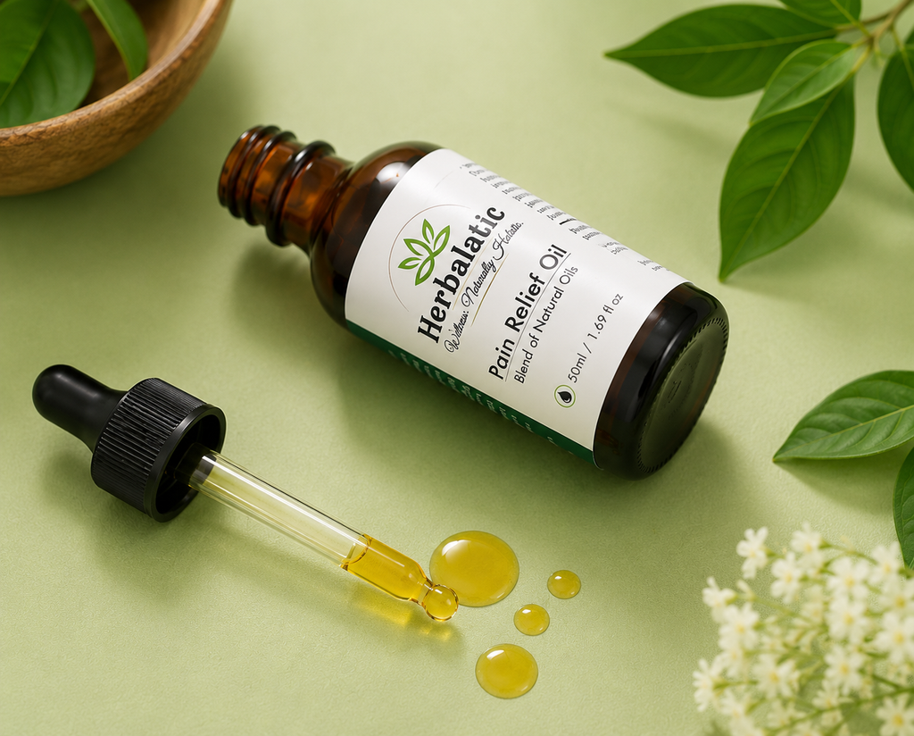 Herbalatic Pain Relief Oil – Natural Herbal Blend for Joint & Muscle Relief (50ml)