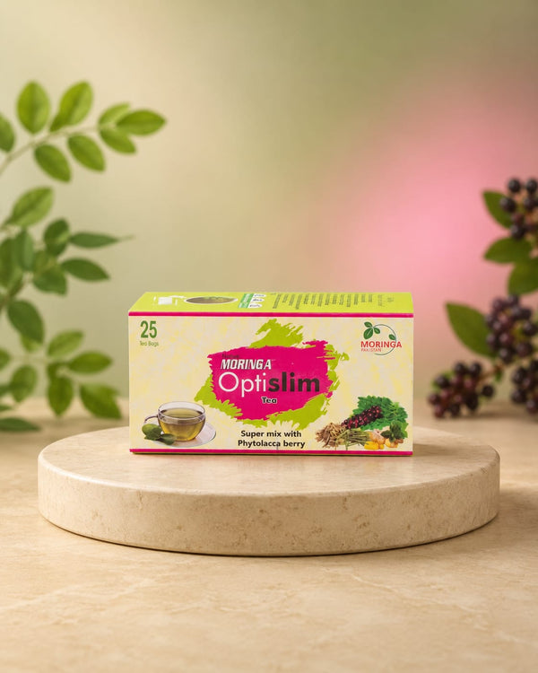 Moringa Optislim Tea (Herbal) – Natural Weight Management & Detox (25 Tea Bags)