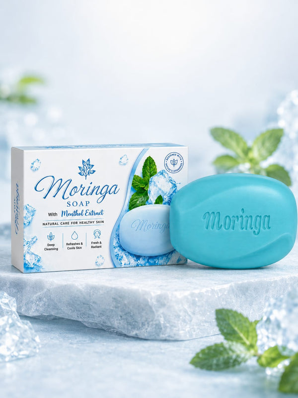 Moringa Soap with Menthol Extract – Refreshing & Deep Cleansing Soap
