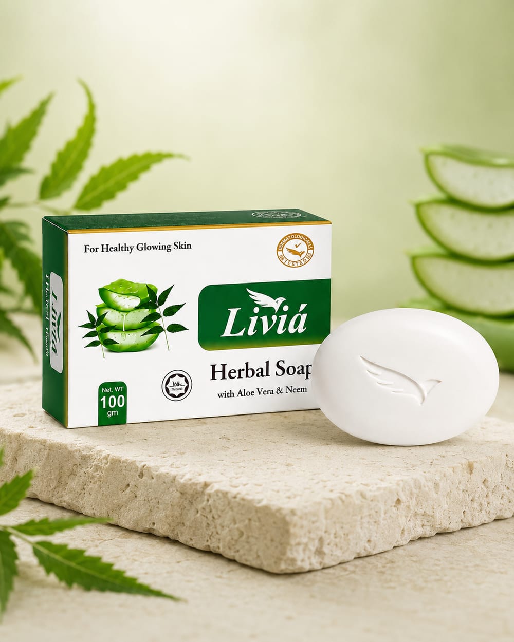 Livia Herbal Soap with Aloe Vera & Neem