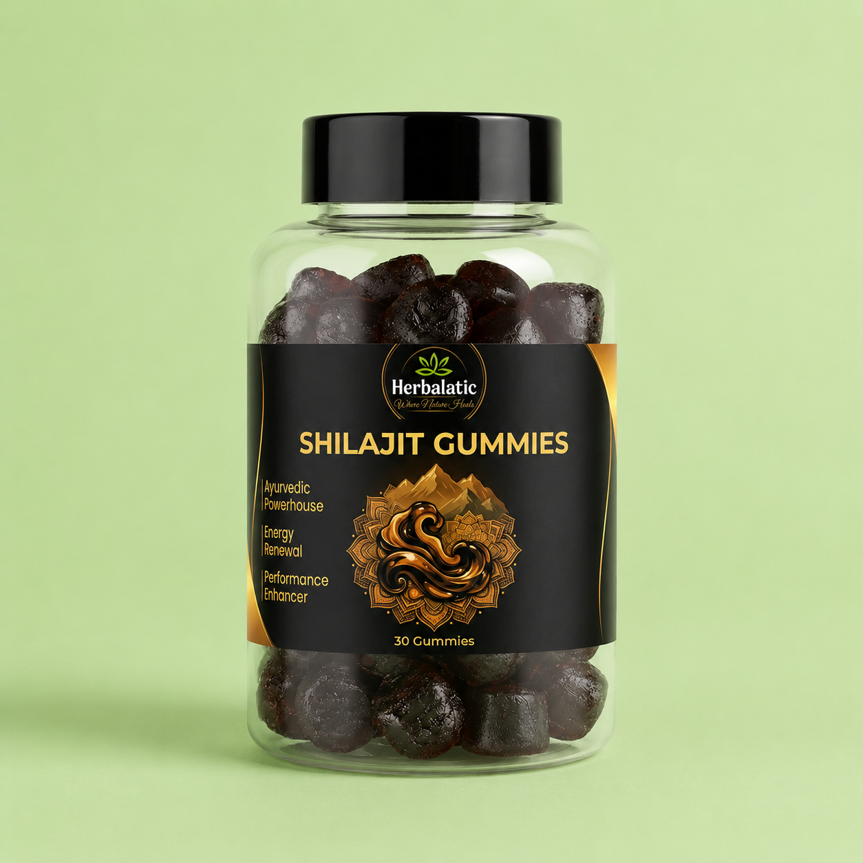 Herbalatic Shilajit Gummies – Natural Energy, Stamina & Performance Booster (30 Gummies)