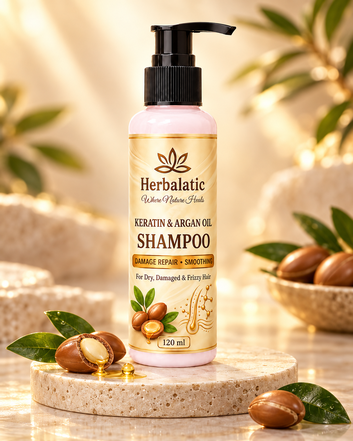 Keratin & Argan Oil Shampoo – Damage Repair & Smoothing
