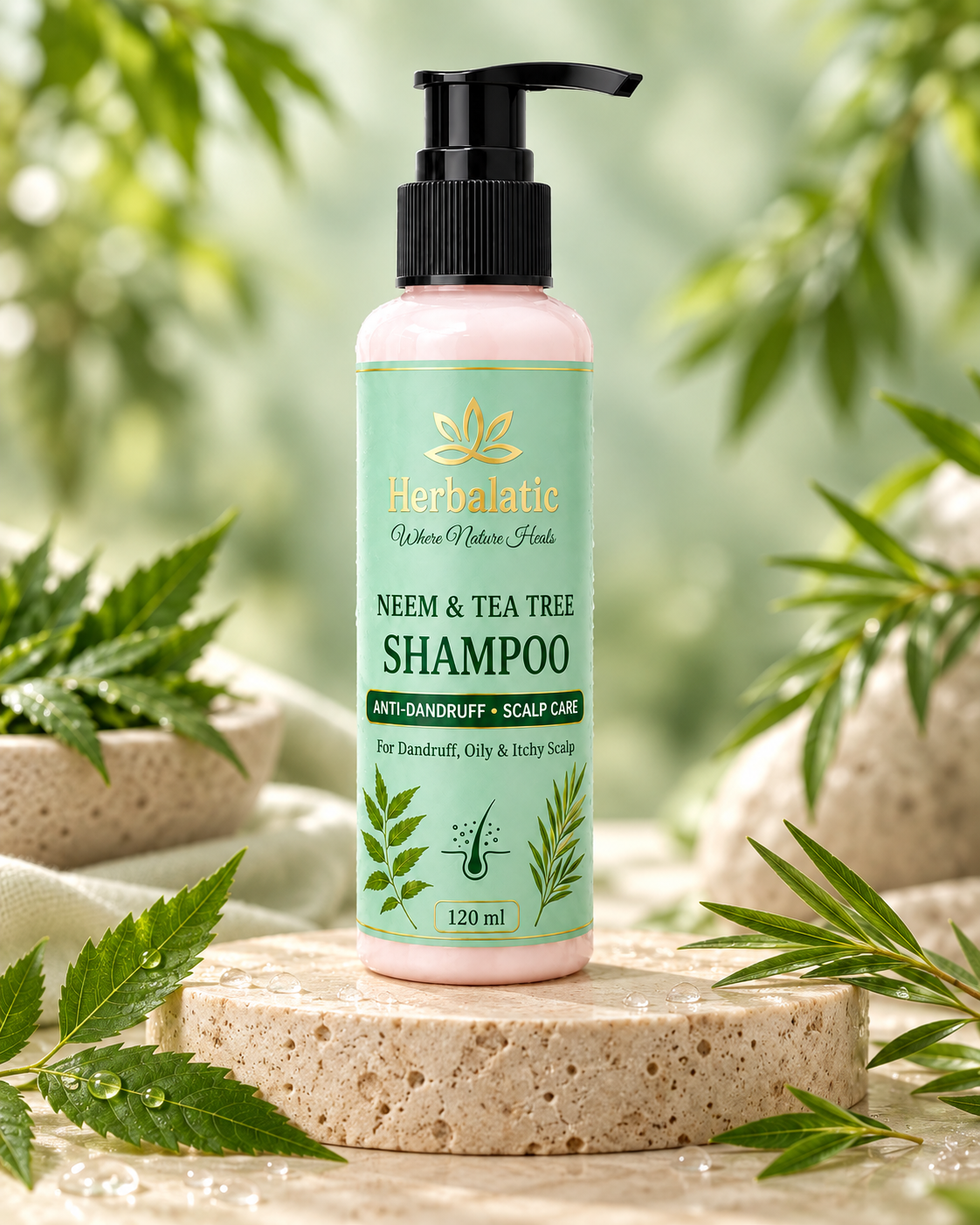 Neem & Tea Tree Shampoo – Anti-Dandruff & Scalp Care