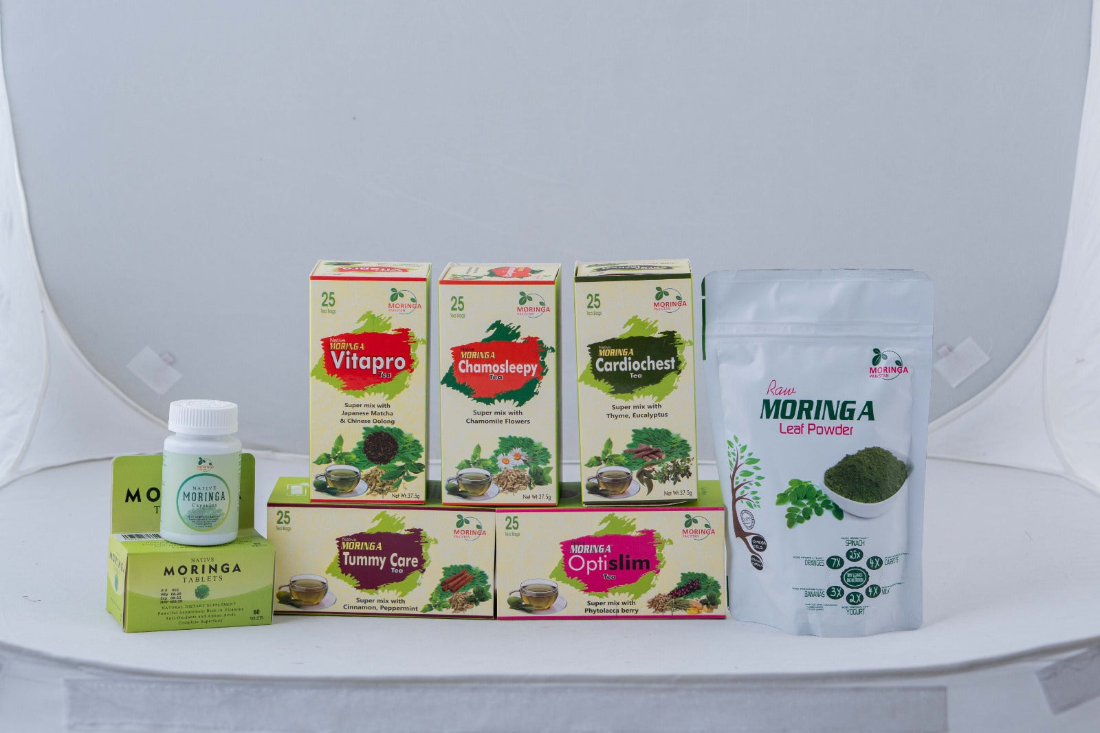 Complete Moringa Wellness Bundle – Herbal Teas, Leaf Powder & Capsules Combo Pack