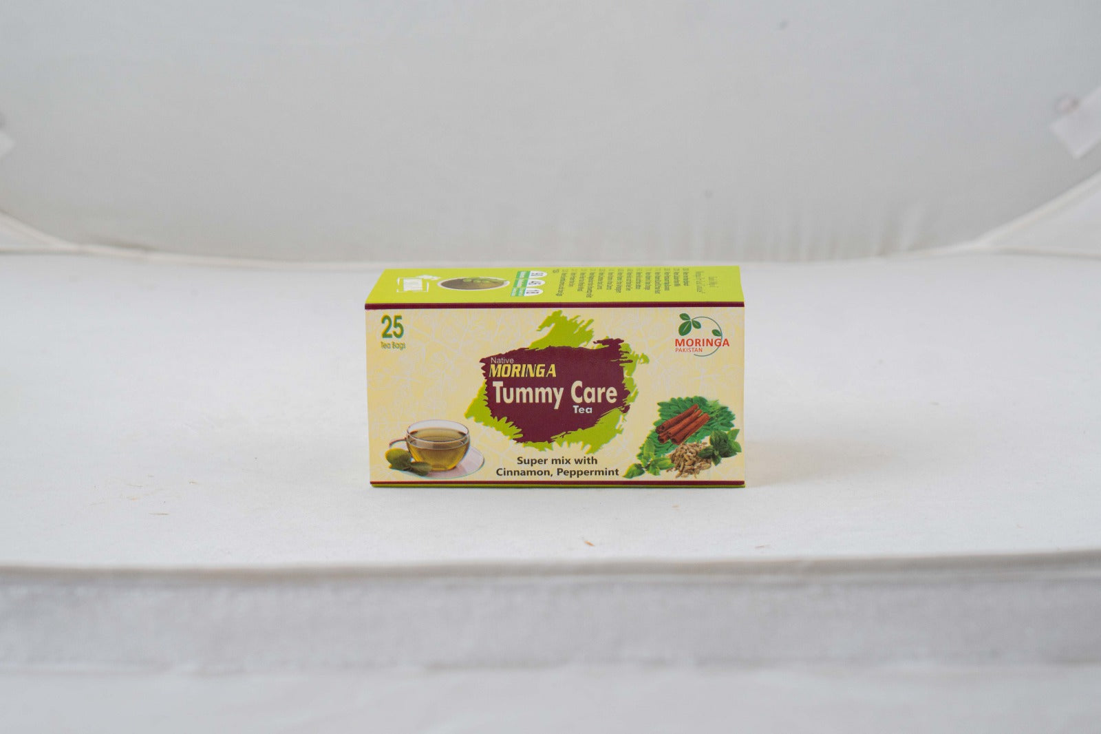 Moringa Tummy Care Herbal Tea – Digestive Support with Cinnamon & Peppermint (25 Tea Bags)