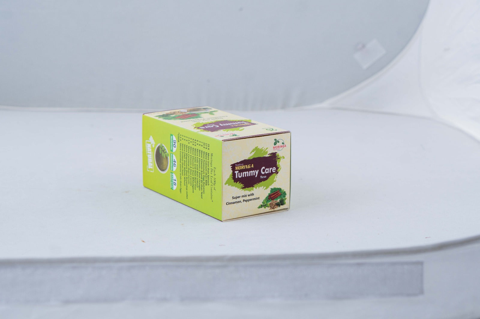 Moringa Tummy Care Herbal Tea – Digestive Support with Cinnamon & Peppermint (25 Tea Bags)