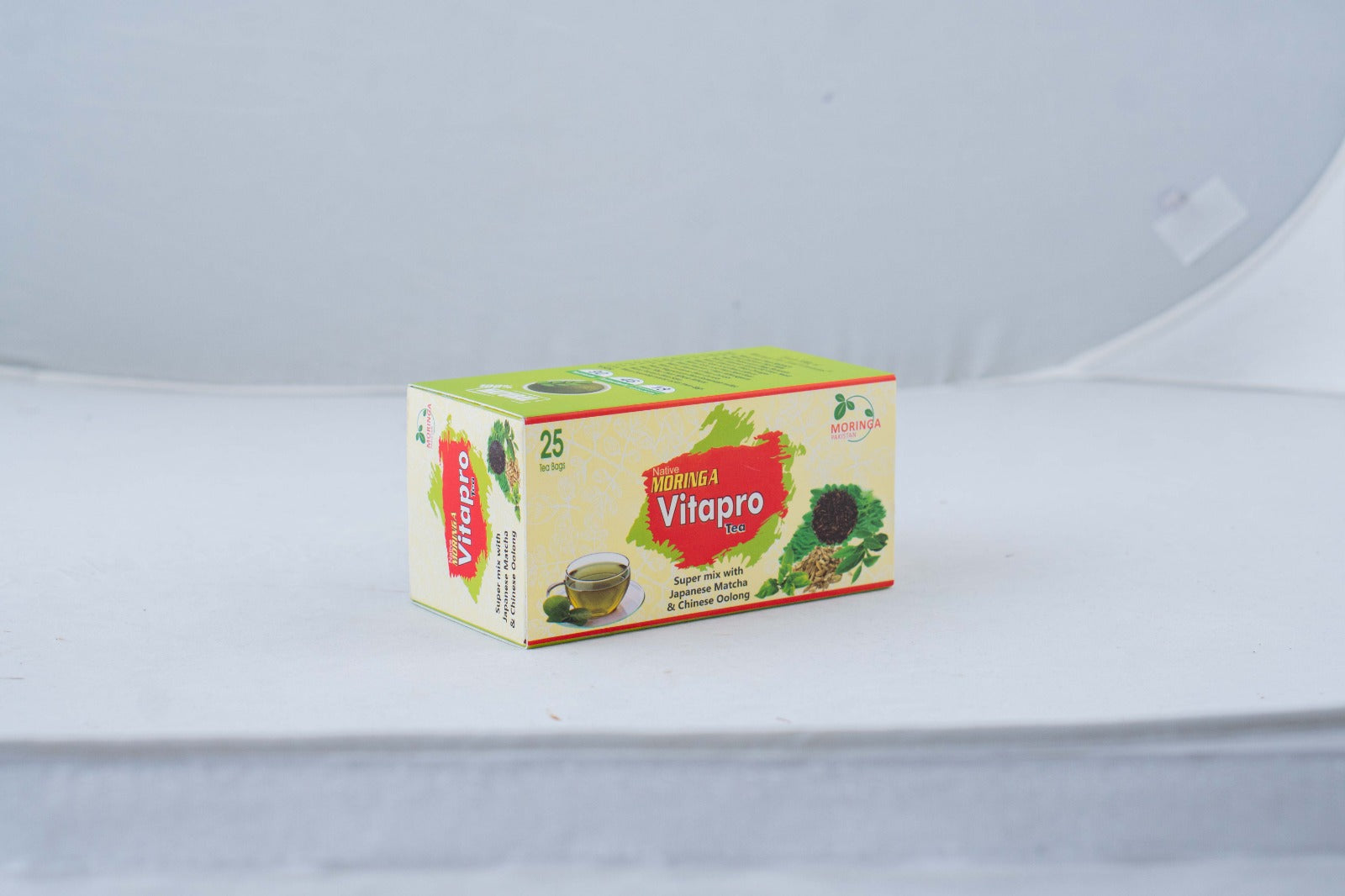 Moringa Vitapro Herbal Tea – Energy & Detox Blend with Matcha & Oolong (25 Tea Bags)
