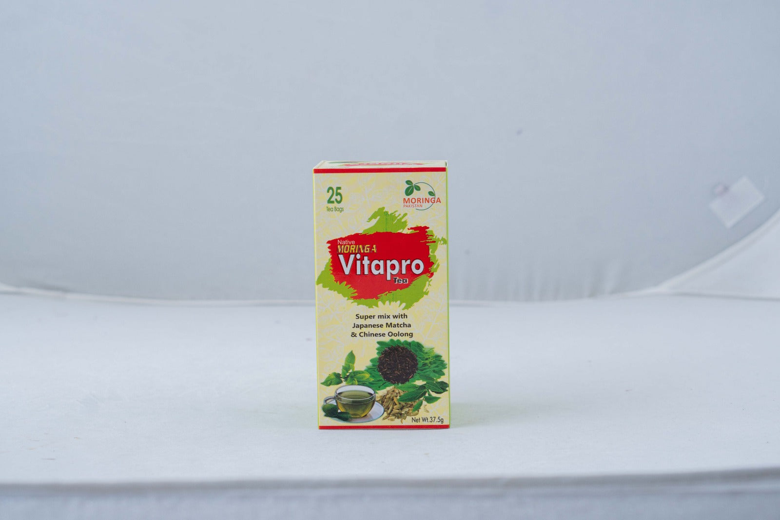 Moringa Vitapro Herbal Tea – Energy & Detox Blend with Matcha & Oolong (25 Tea Bags)