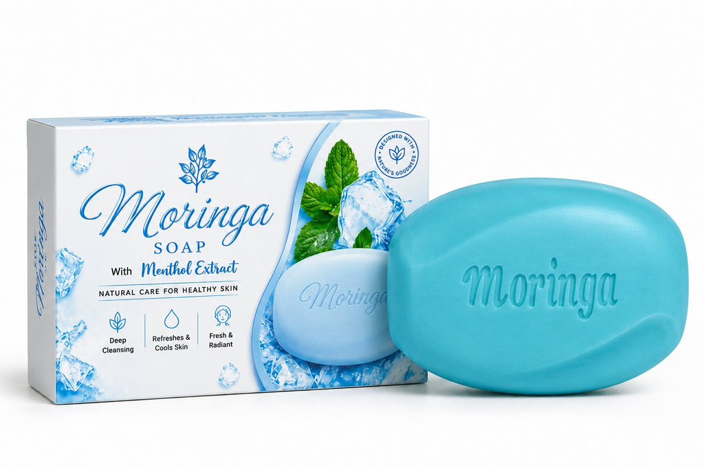 Moringa Soap with Menthol Extract – Refreshing & Deep Cleansing Soap