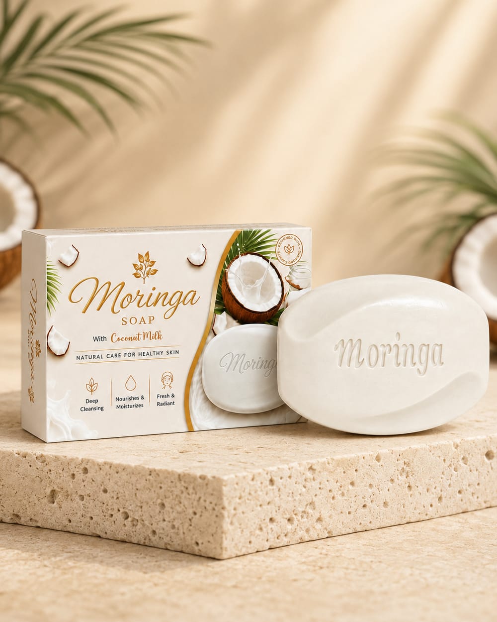 Moringa Soap with Coconut Milk – Nourishing & Moisturizing Soap
