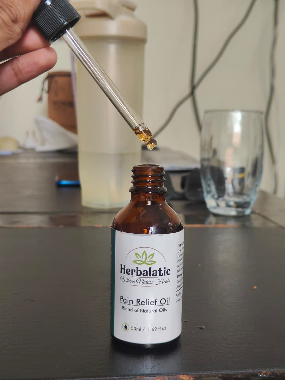 Herbalatic Pain Relief Oil – Natural Herbal Blend for Joint & Muscle Relief (50ml)